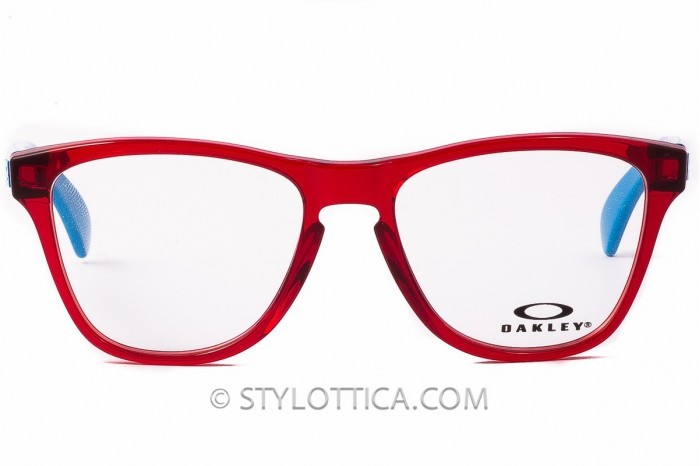 ジュニア眼鏡OAKLEY半透明の赤OY8009-0250フロッグスキン