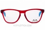 Okulary młodzieżowe OAKLEY Półprzezroczyste czerwone OY8009-0250 Frogskins