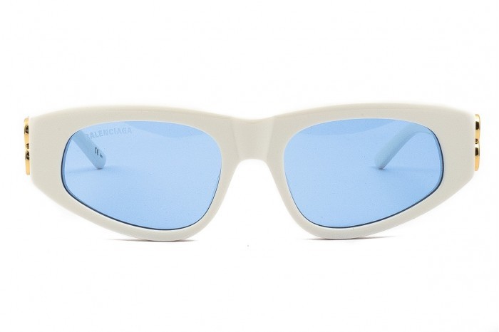 BALENCIAGA BB0095S 004 solbriller med lyseblå linser