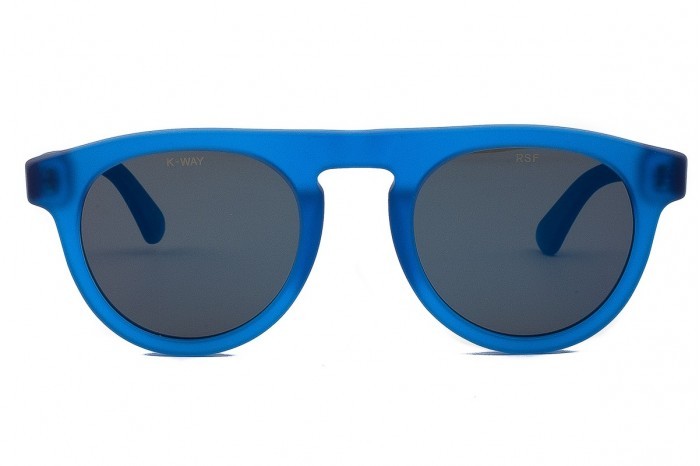 RETROSUPERFUTURE K-Way Racer wrf blaue Sonnenbrille mit Blue Flash Gläsern