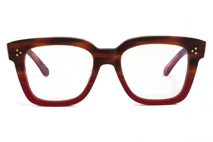 DANDY'S Arsenio Rough eyeglasses Striated on red