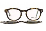 DAMIANI mas170 uh05 eyeglasses with Polarized Clip On