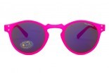 DOUBLEICE Okrągłe fluo różowe okulary przeciwsłoneczne