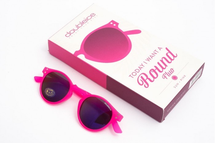 DOUBLEICE Round fluo Pink sunglasses