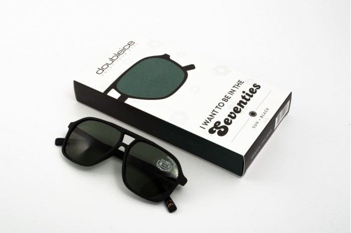 DOUBLEICE Seventies Black sunglasses