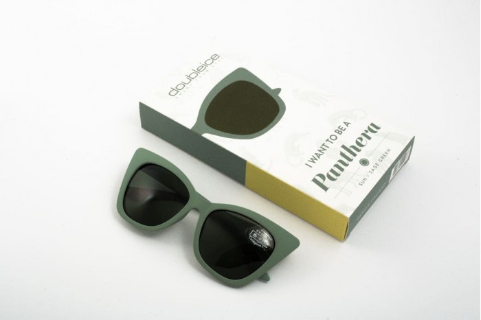 Зеленые солнцезащитные очки DOUBLEICE...