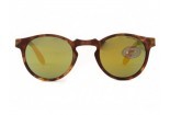 DOUBLEICE Okrągłe okulary przeciwsłoneczne w kolorze demi fluo Pomarańczowe żółwie