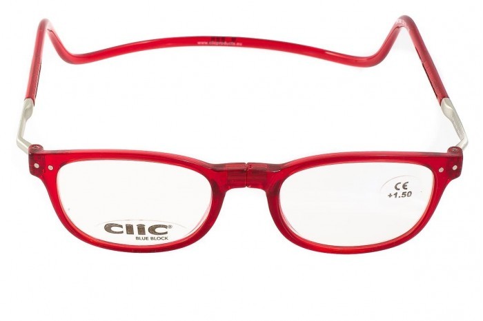 Reading glasses CliC Blue Block Red