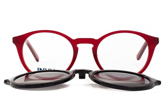 Eyeglasses with sun clip INVU M4215 D