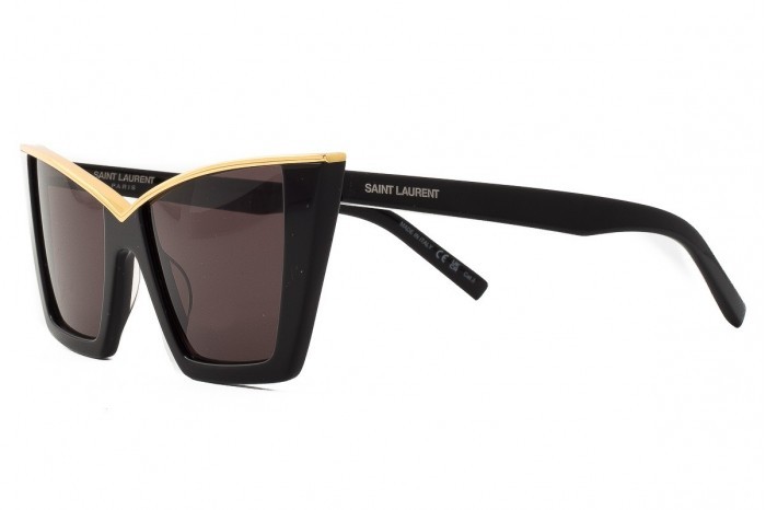Black Round cat-eye metal sunglasses, Saint Laurent