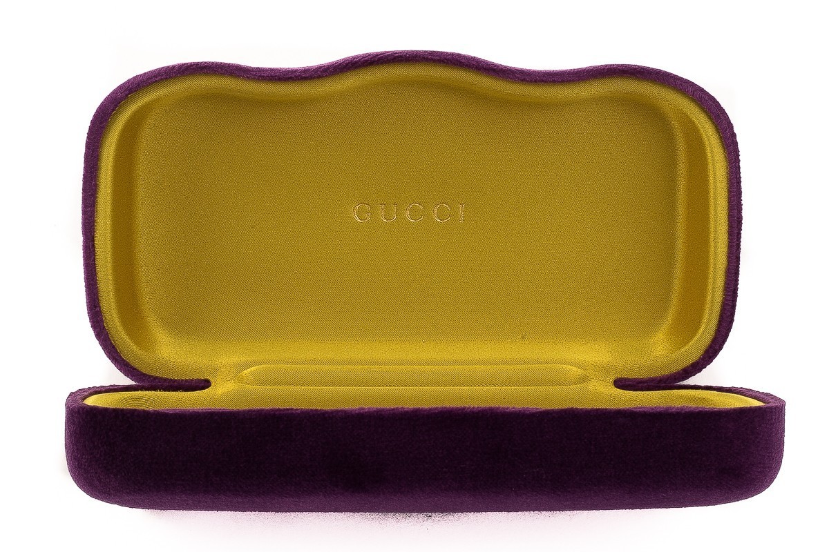 GUCCI Violet Purple Yellow Hard Case Glasses Case 2022