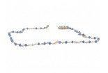 CENTRO STYLE Niebieski łańcuszek do okularów Positano