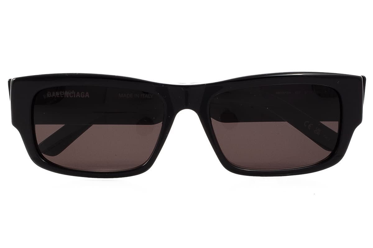 BALENCIAGA: Rectangular Frame sunglasses in acetate - Black
