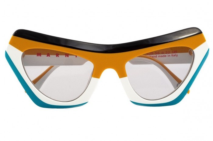 MARNI Devil's Pools Stripes Turkusowe okulary przeciwsłoneczne 4JS