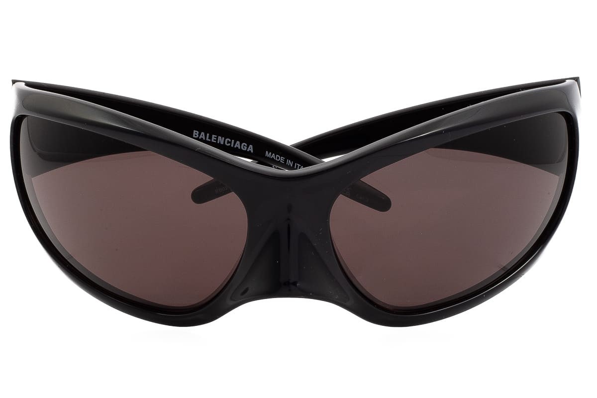 BALENCIAGA Sunglasses BB0252S 001 Black Skin XXL Cat 2023