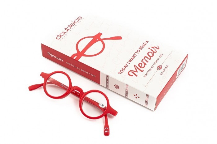 Formonterede læsebriller DOUBLEICE Memoir Rød