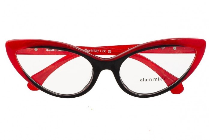 ALAIN MIKLI Eyeglasses A03503 001 Red Black 2024