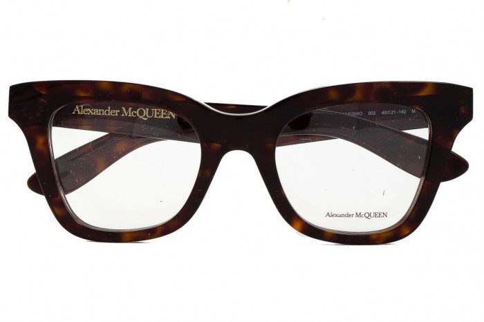 ALEXANDER MCQUEEN Eyeglasses AM0394O 002 Havana 2024
