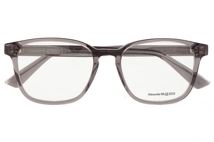 ALEXANDER MCQUEEN Glasögon AM0462O 003 Klargrå 2024