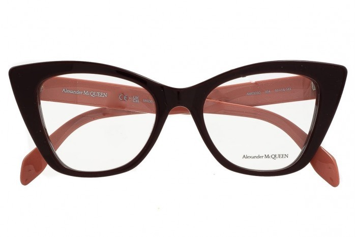 ALEXANDER MCQUEEN Eyeglasses AM0305O 004 Brown Pink 2024