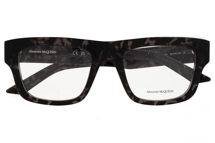 Óculos ALEXANDER MCQUEEN AM0452O 002 Havana Cinza 2024