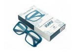 Formonterede læsebriller DOUBLEICE Flow væske blå