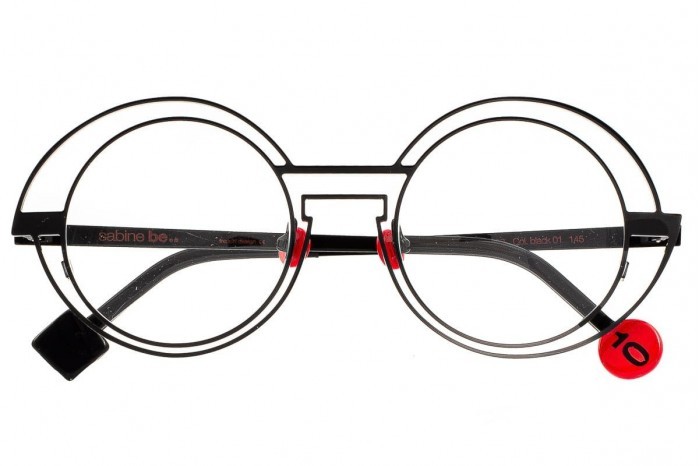 Óculos SABINE BE Be Val de Loire Wire em preto 01 Black Edition