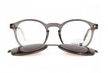 SNOB MILANO Dogui Vee snv178cpc13 eyeglasses with sun clip