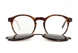 SNOB MILANO Dogui Vee snv178cpc31 eyeglasses with polarized clip on